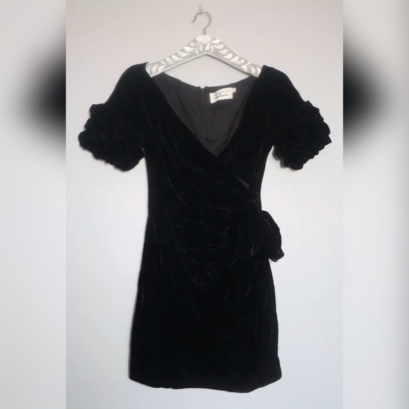 FP Caroline Velvet Wrap Dress By Fame and Partners - Picture 2 of 8